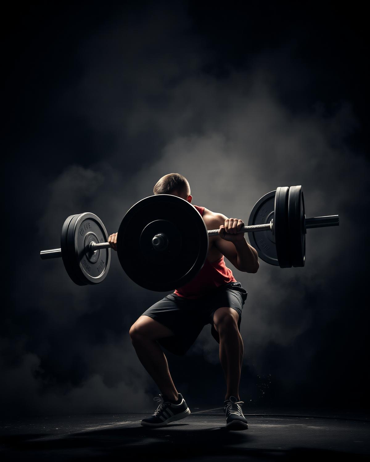 Athlete catching a clean